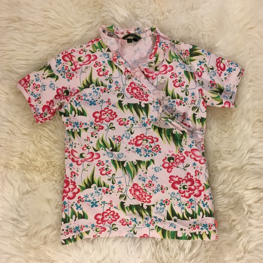 Oilily Floral Patterned Wrap Top